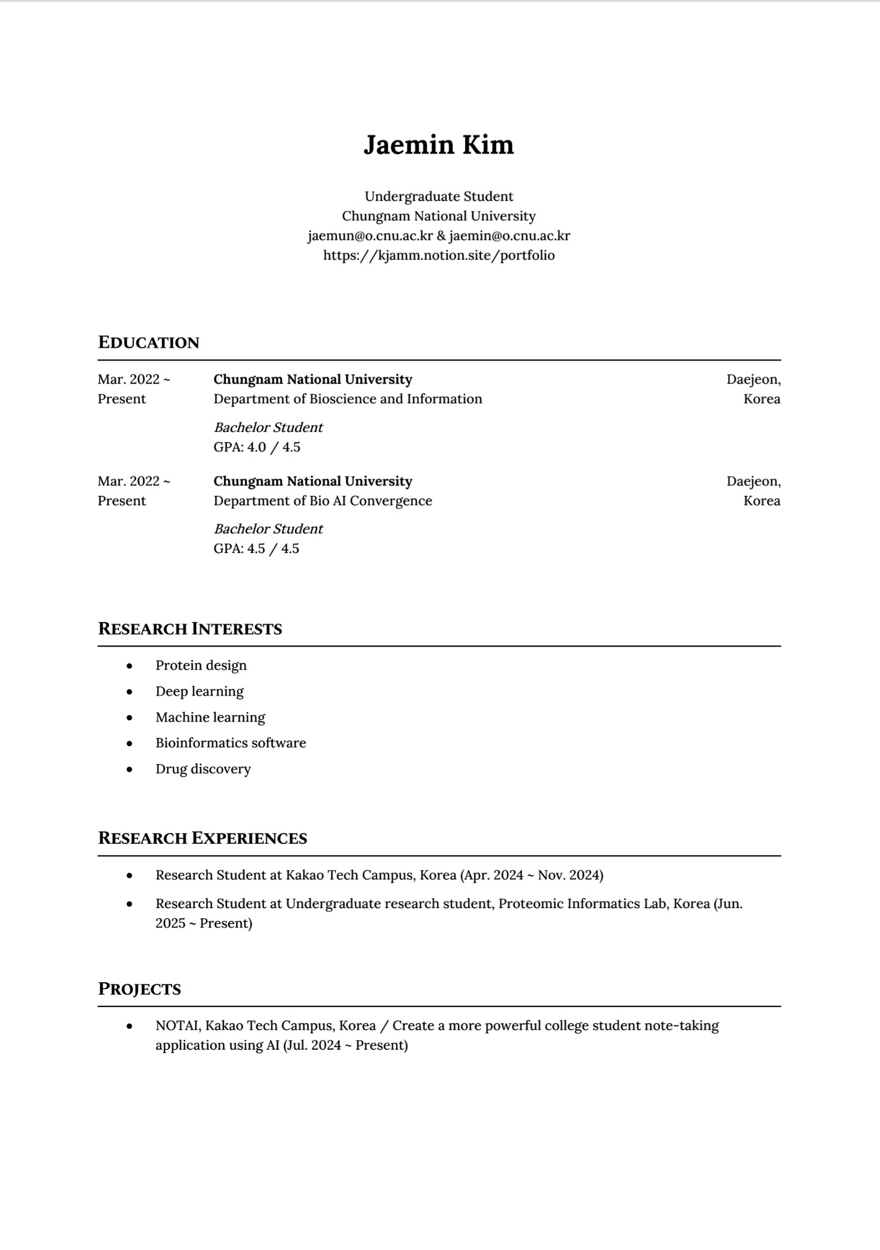 CV