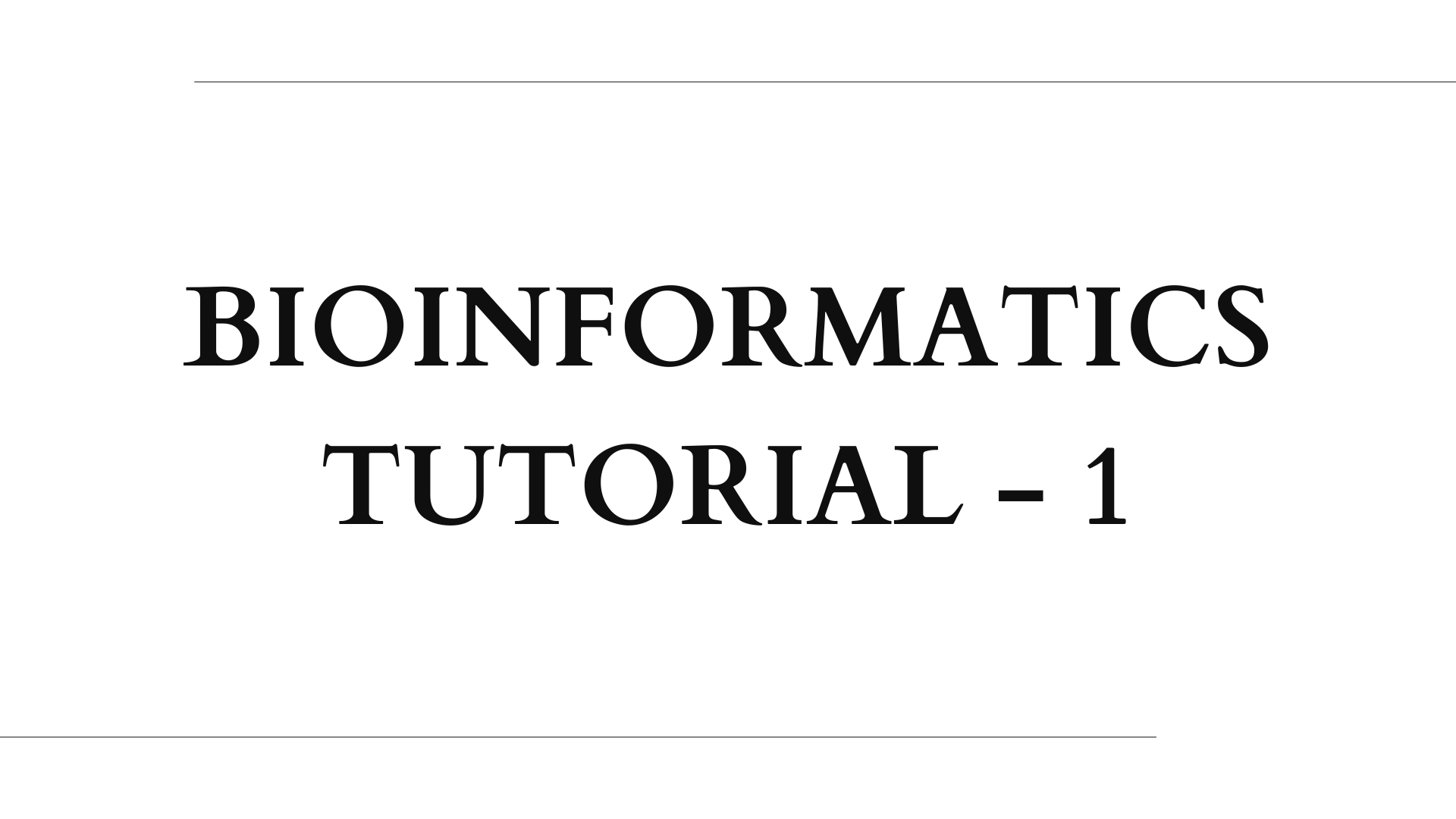 생물정보학 학습하기